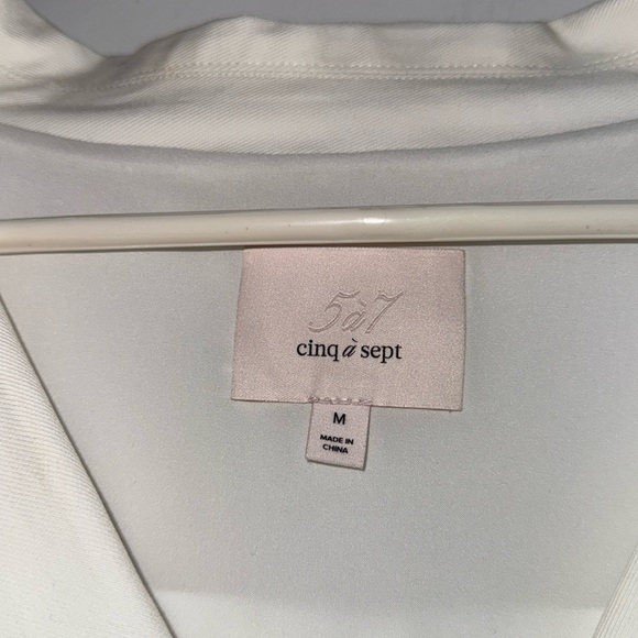 Cinq À Sept Pasha Long-sleeve Shirt In Ivory size M - Picture 9 of 14